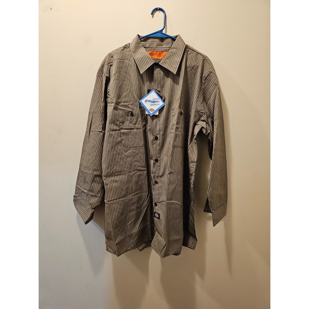 NWT Men's DICKIES - LL508 Premium Industrial Long Sleeve Work Shirt Size 2XL Reg